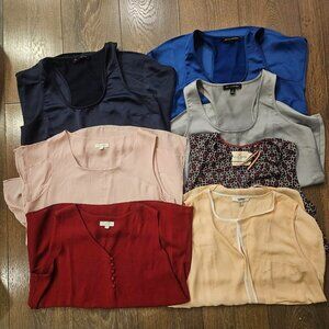 Bundle of Seven (7) Women's Business Casual Sleeveless Tank Tops Size Small